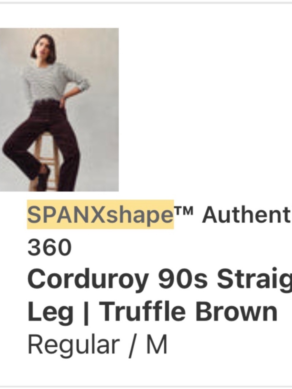 Spanx Corduroy Pants